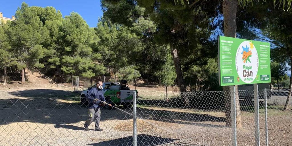 Hondenparken in La Nucia weer gedesinfecteerd